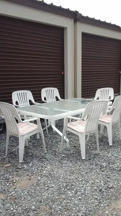 Patio Set:  Table with 6 Chairs and Chaise Lounge, View more