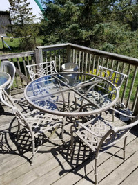 Decorative  Outdoor Glass Table- Top Set