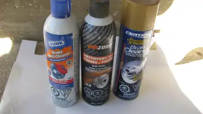 3 Spray Containers of Brake and Parts Cleaner, View more