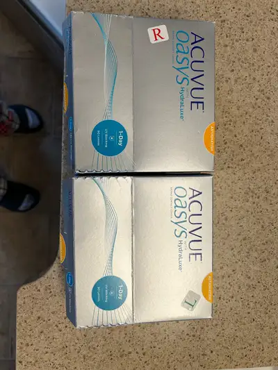 I am selling Acuvue Oasys 1-Day contact lenses for astigmatism. There are two 90-packs availablem. T...