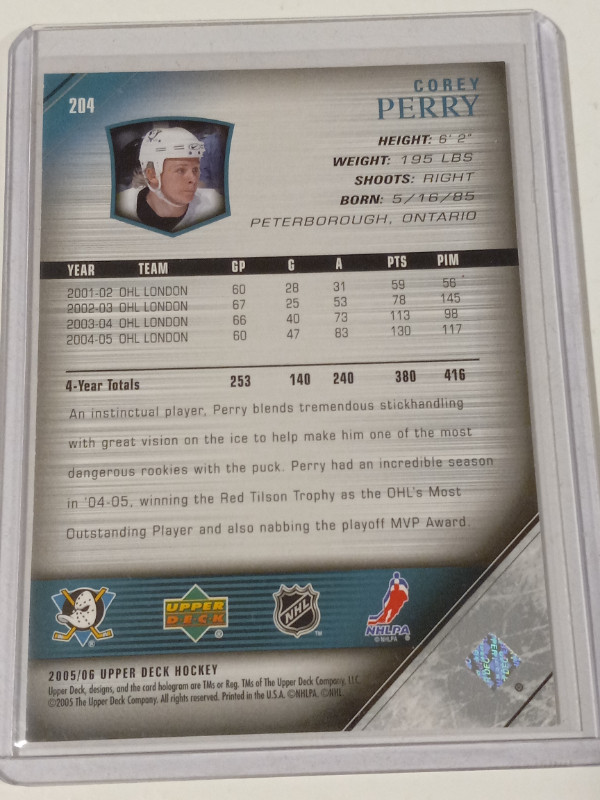 Hockey Cards Corey Perry Young Guns, BeeHive,UD P Play RCs Lot 4 in Arts & Collectibles in Trenton - Image 3