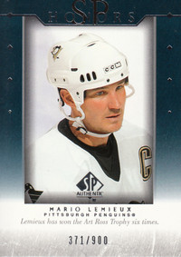 Feuille de 9 cartes hockey Mario Lemieux (avec inserts chrome)