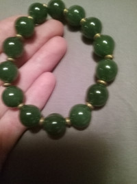 Jade bracelet and orca earrings