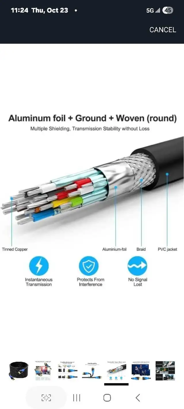 Rommisie 4K HDMI Cable 65 FT (HDMI2.0,18Gbps) Ultra High Speed G in General Electronics in Markham / York Region - Image 6