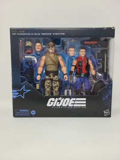 Selling Brand NEW Sealed G.I. Joe Classified Sgt Slaughter & Felix Mercer Stratton figures.