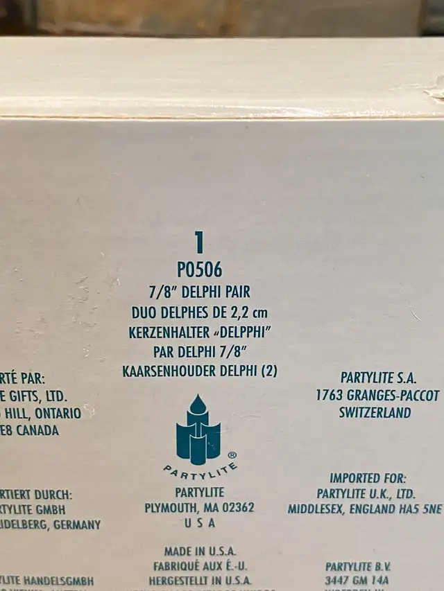 Partylite ~ 7/8” Delphi Pair ~ Taper candle holders ~ Brand new in Home Décor & Accents in Red Deer - Image 6