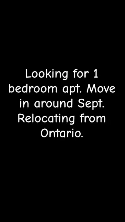 Looking for 1 bedroom apt Winnipeg area.