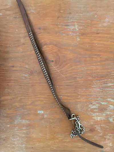 Leather Buck Stitched Leadline, View more