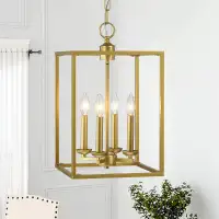 NEW: 4-Light Gold Lantern Pendant Light