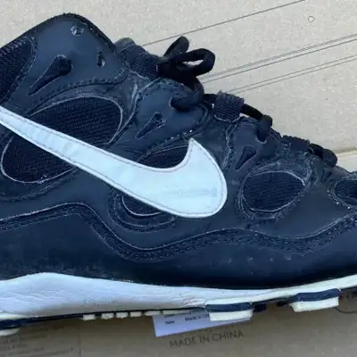 Selling 2 pairs of men’s cleats together: Nike Air metal cleats (size 10.5) – used, some worn spikes...