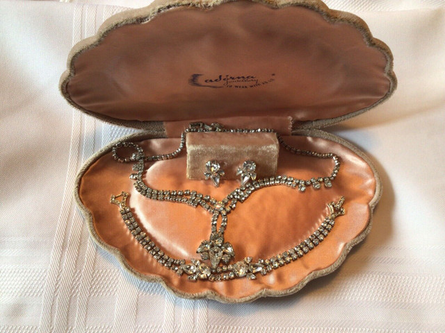 Clear Rhinestone 3 Piece Parure in presentation case in Jewellery & Watches in Thunder Bay