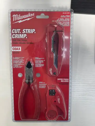 Milwaukee Tool Coax Cable Installation Tool Set with Zipper Pouc, View more