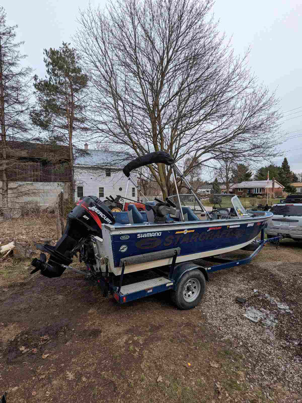 19.5 ft starcraft super fisherman  150 hp capacity 9 person in Powerboats & Motorboats in Barrie - Image 2