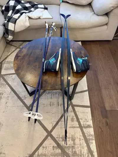Waxless skis 205cm Eu 44 boots Poles, View more