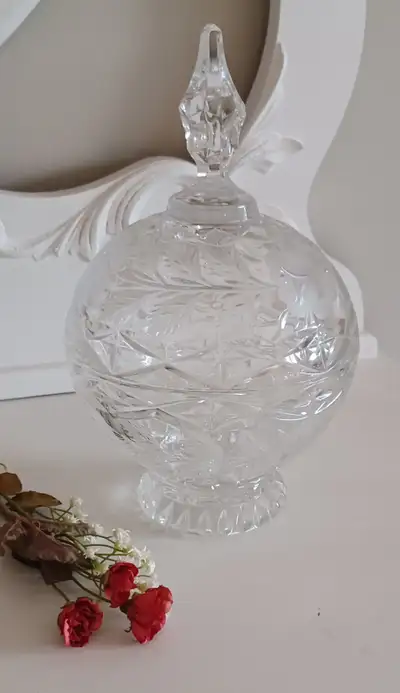 Crystal, Ball, Lidded, Candy Dish, View more