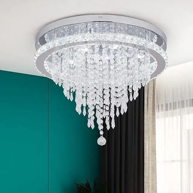 Modern LED Flush Mount Chandelier - Cool White | New in Indoor Lighting & Fans in Mississauga / Peel Region - Image 4