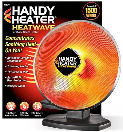 Brand new. Opened box Heater for Bedroom, Basement, Indoor Use, Electric, Energy Efficient, Tip Over...