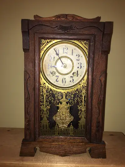 ANTIQUE NEW HAVEN WALL CLOCK 8 DAYS professionally serviced, View more