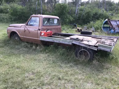 72 Chev one ton. V8 4spd, not running, located near Saskatoon. $1400 obo. Call or text. 403-519-9292...