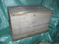 New PRICE -- Antique Pine Blanket Box - Circa 1880