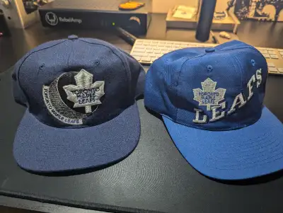 Have two vintage Toronto Maple Leafs hats by The Game from the 90s, selling separately Not sure if u...