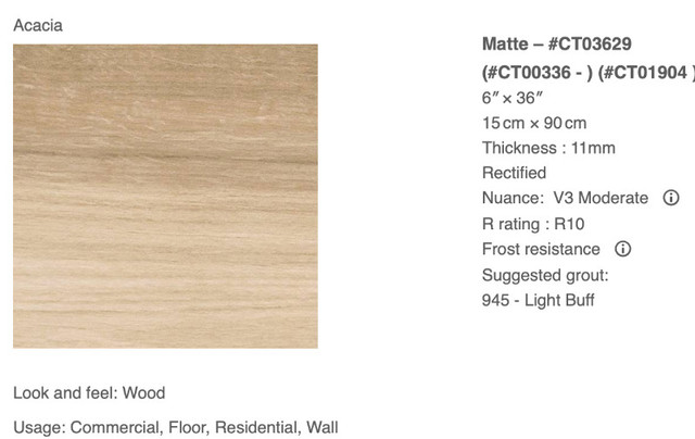 WANTED:  Leftover 'Wood' PorcelainTile, Cottage, Acacia,6x36 in Floors & Walls in Ottawa