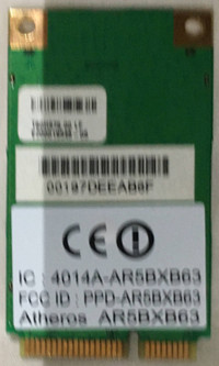 Atheros AR5BXB63 Full MINI PCI-E Card