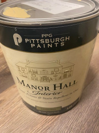 unopened gallon Pittsburgh Manor Hall interior latex eggshell