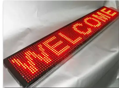 ✅ Size: 40" x 8" (100 x 19 cm) ✅ Clear Red LED Display with scrolling, flashing, and static message...