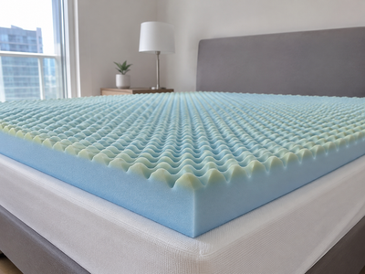 Queen Egg Crate Foam Mattress Topper - Firm LUX-HQ Foam, 2.5”, View more