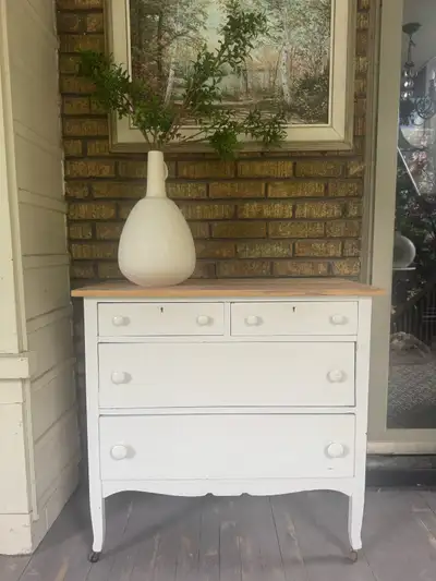 Antique Vintage Wood Dresser, View more