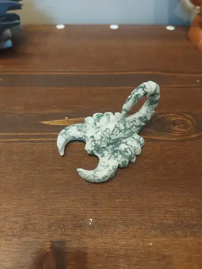 Moss Agate Scorpion Carving, View more