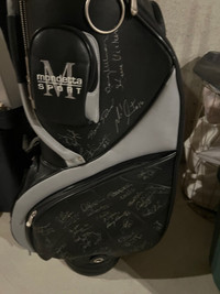 Signed golf bag by 37 NHL players