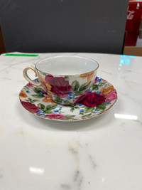 Vintage Tea set with Roses (serves 1)