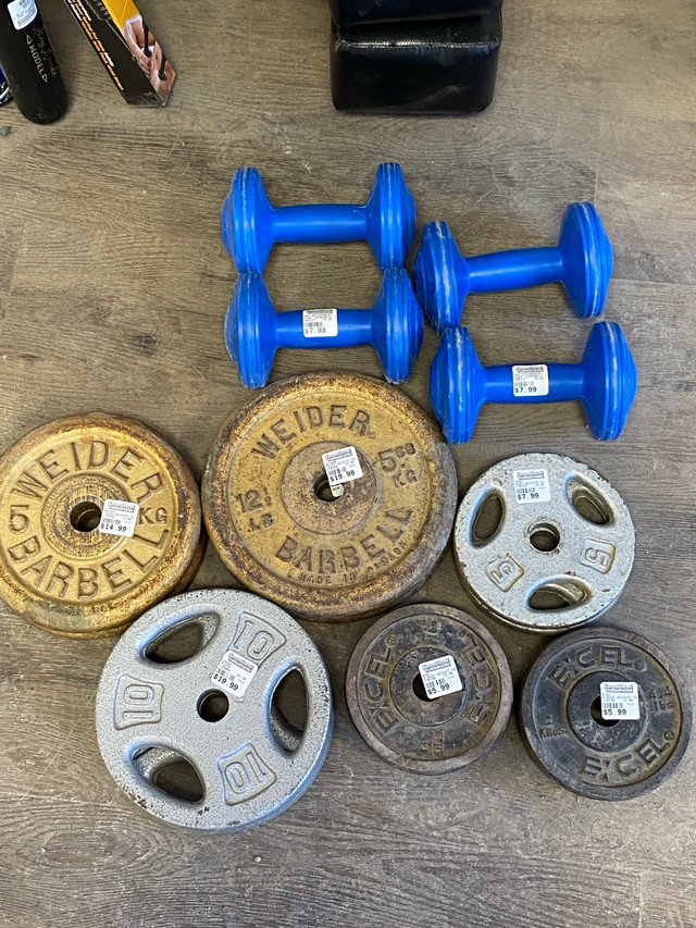 Assortment of Weights (Prices in Description)  in Exercise Equipment in Regina