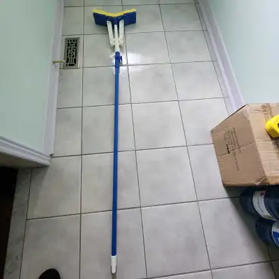 Angelmop - Ergonomic Sponge Mop-66 inch Reach Blue, View more