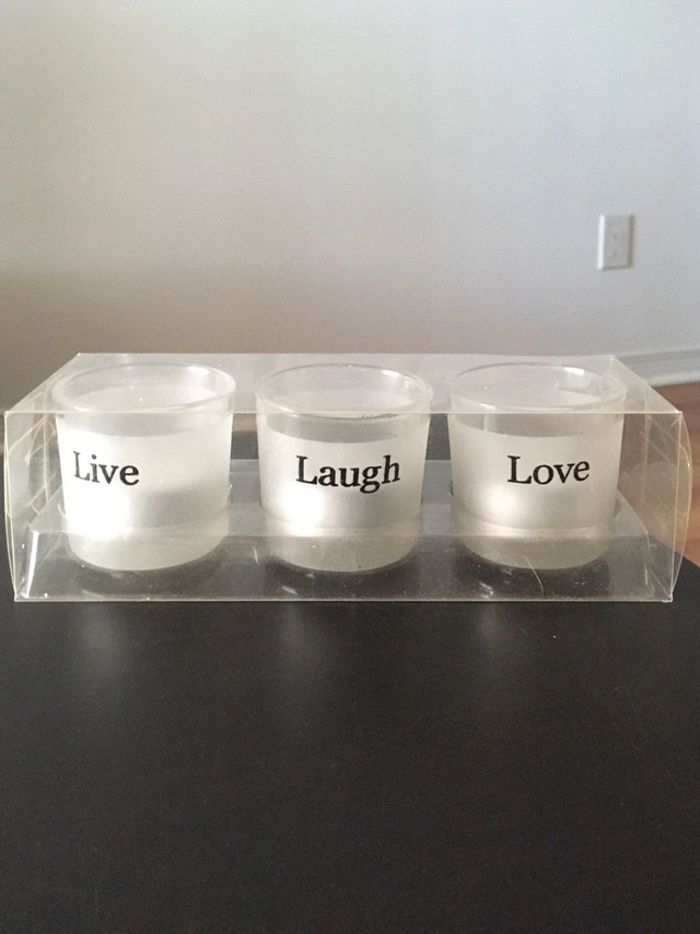Live Laugh Love Candle Holders in Home Décor & Accents in Markham / York Region - Image 2
