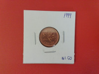 1999 Canadian 1 Cent Penny