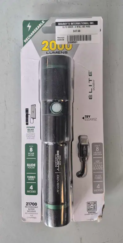 2000 Lumens **Brand New In Box** Rechargeable. WORTH: $62.00 Item #32698501 Please call for current...