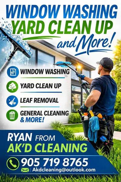 window washing and yard cleaning, View more