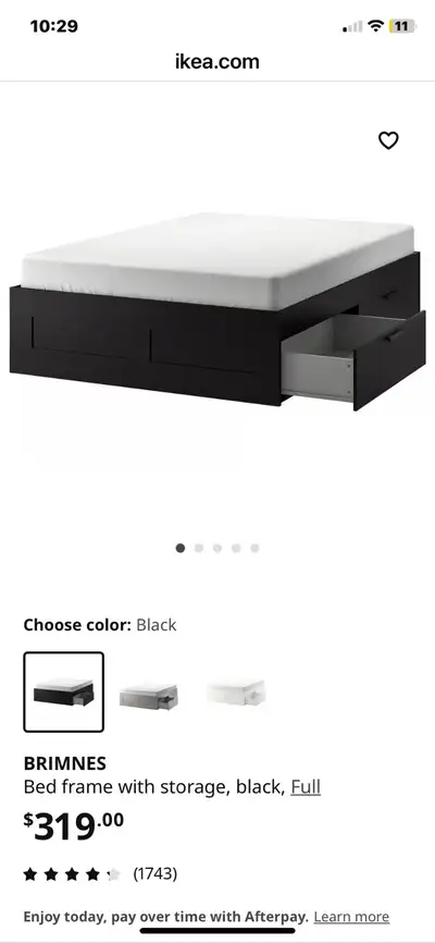 Brimnes Bed with Storage, View more