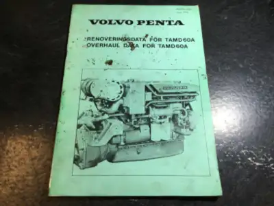 Volvo Penta TAMD60A Marine Diesel Engine Overhaul Data Manual, View more