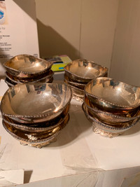 NEW 12 - SILVER PLATED DESERT DISHES