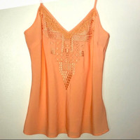 NEW W/TAGS - Guess - Women's Orange Sleeveless Tank Top (Size M)