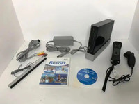 Nintendo Wii Black RVL-101 with Motion Plus Controller & 2 Games