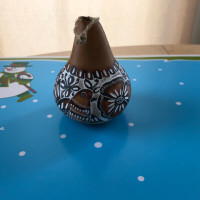 Peru Christmas Ornament Handmade Mate Gourd