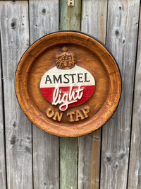 AMSTEL LIGHT ON TAP ADVERTISING BEER SIGN $45