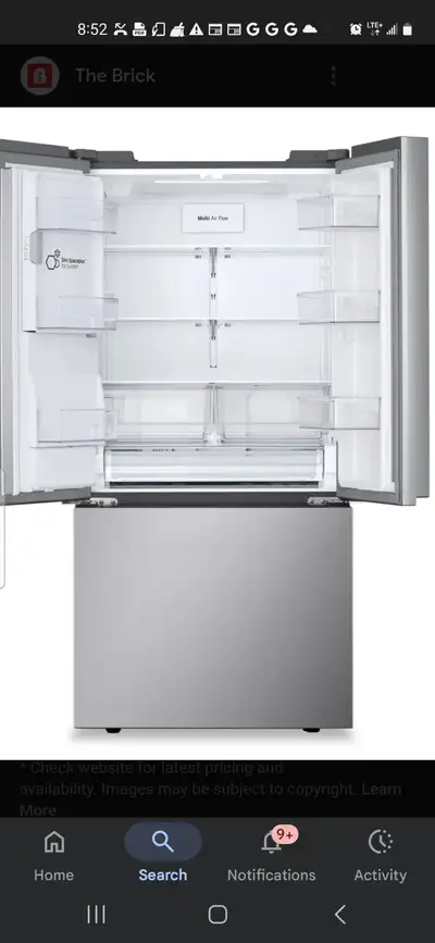 33"inch wide Stainless steel frigerator double doors  4sale $420, View more
