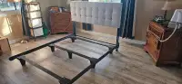 Queen size bed frame and head board.