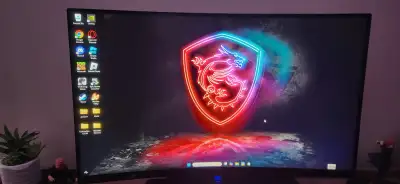 1080p 144hz 27' Like new. Curved screen, screen can tilt. I can give the extended warranty on the mo...